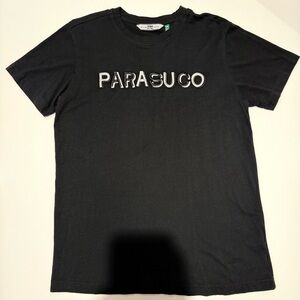 Parasuco Black Short Sleeve Logo Tee T-Shirt